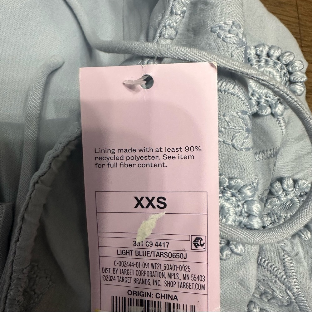 ☀️SALE☀️ Wild Fable Light Blue Eyelet Tiered Sundress NWT XXS - Picture 2 of 6